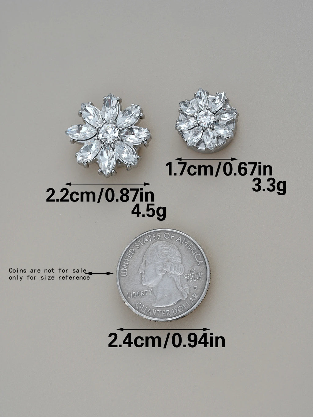 Crystal Blossom Button Covers