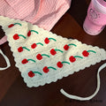 New Style Flower Headscarf For Women Summer Seaside Knitted Hollow Hook Flower Triangular Scarf French Retro Bag Hair Strap