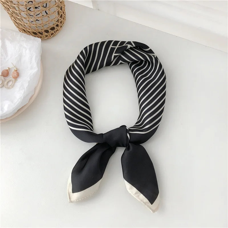Minimal Stripe Silk Scarf
