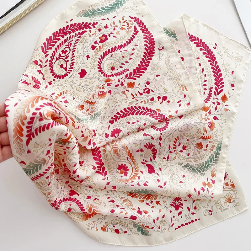 Fresh Floral Silk Scarf