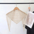 Fashion Headband Hair Scarf Hollow Out Solid Color Triangle Wrap Photo Props Lace Scarf Women
