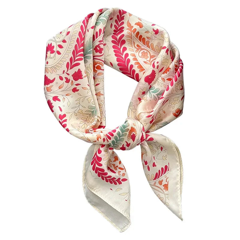 Fresh Floral Silk Scarf