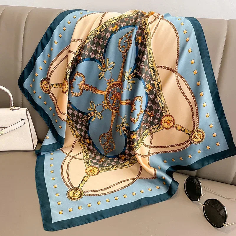 Azure Silk Scarf