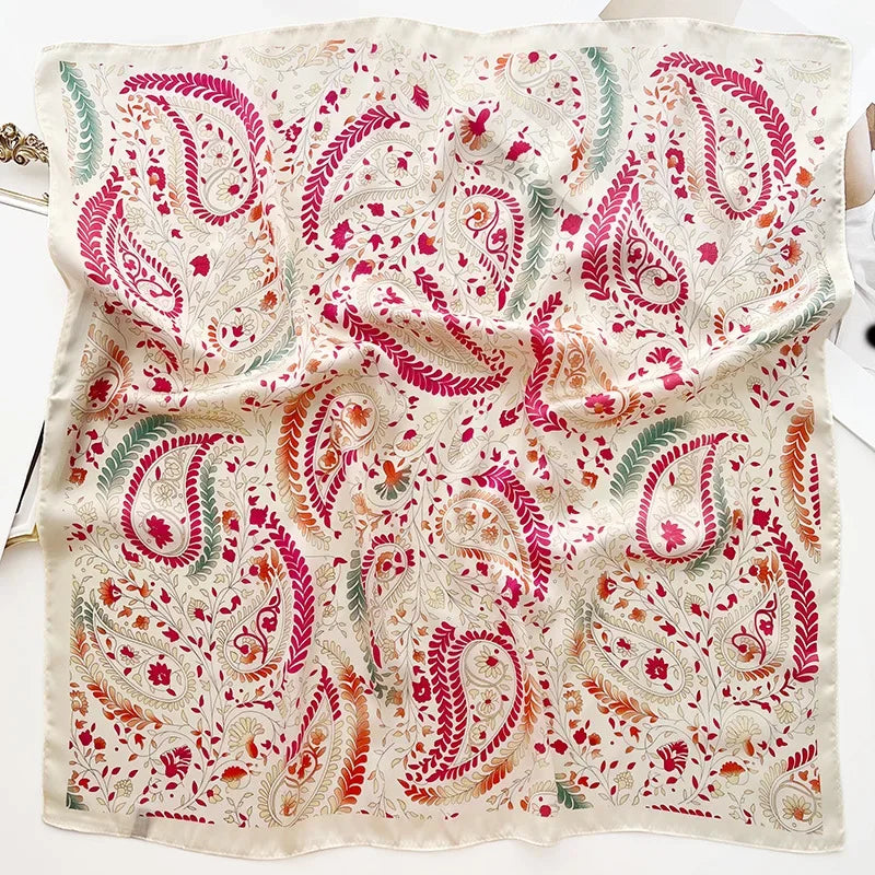 Fresh Floral Silk Scarf