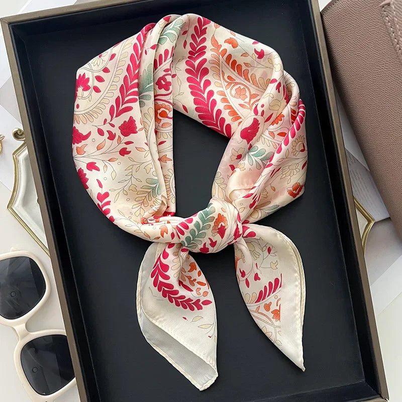 Fresh Floral Silk Scarf