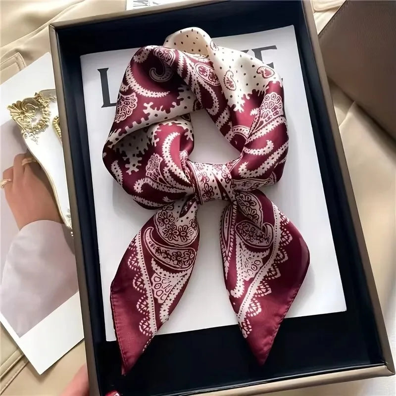 Wine Silk Scarf