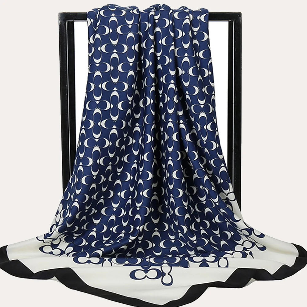 New Women Silk Scarf 90cm Square Hijab Fashion Versatile Korean Edition Silk Scarf Multi purpose Shirt Bandana Neckerchief