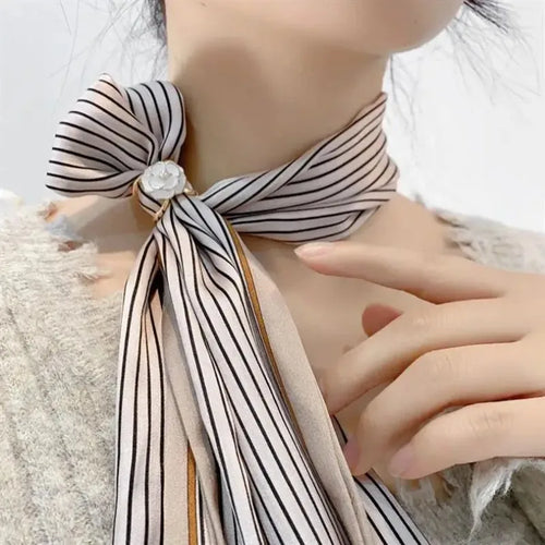4 Pcs Elegant Golden Faux Pearl Scarf Clip Set - Multifunctional Metal Corner Knot and Ring Clip, for Safe,able Scarf Fixing