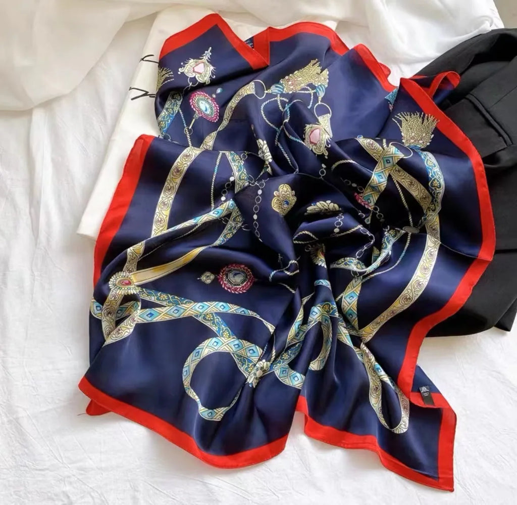 Royal Crest Silk Scarf