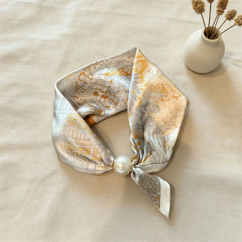 Luxury Pearl Chain Scarf