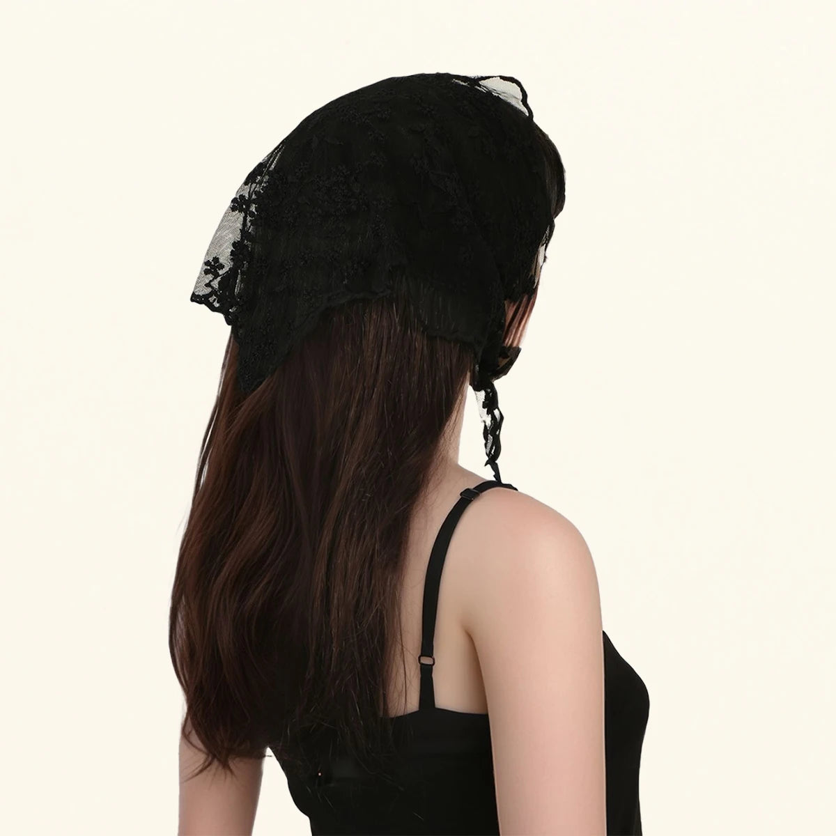 Elegant Lace Scarf Hollow Out Embroidery Foulard Bandana Solid Color Triangular Scarf Thin Vintage HandkerChiefs for Hair Woman