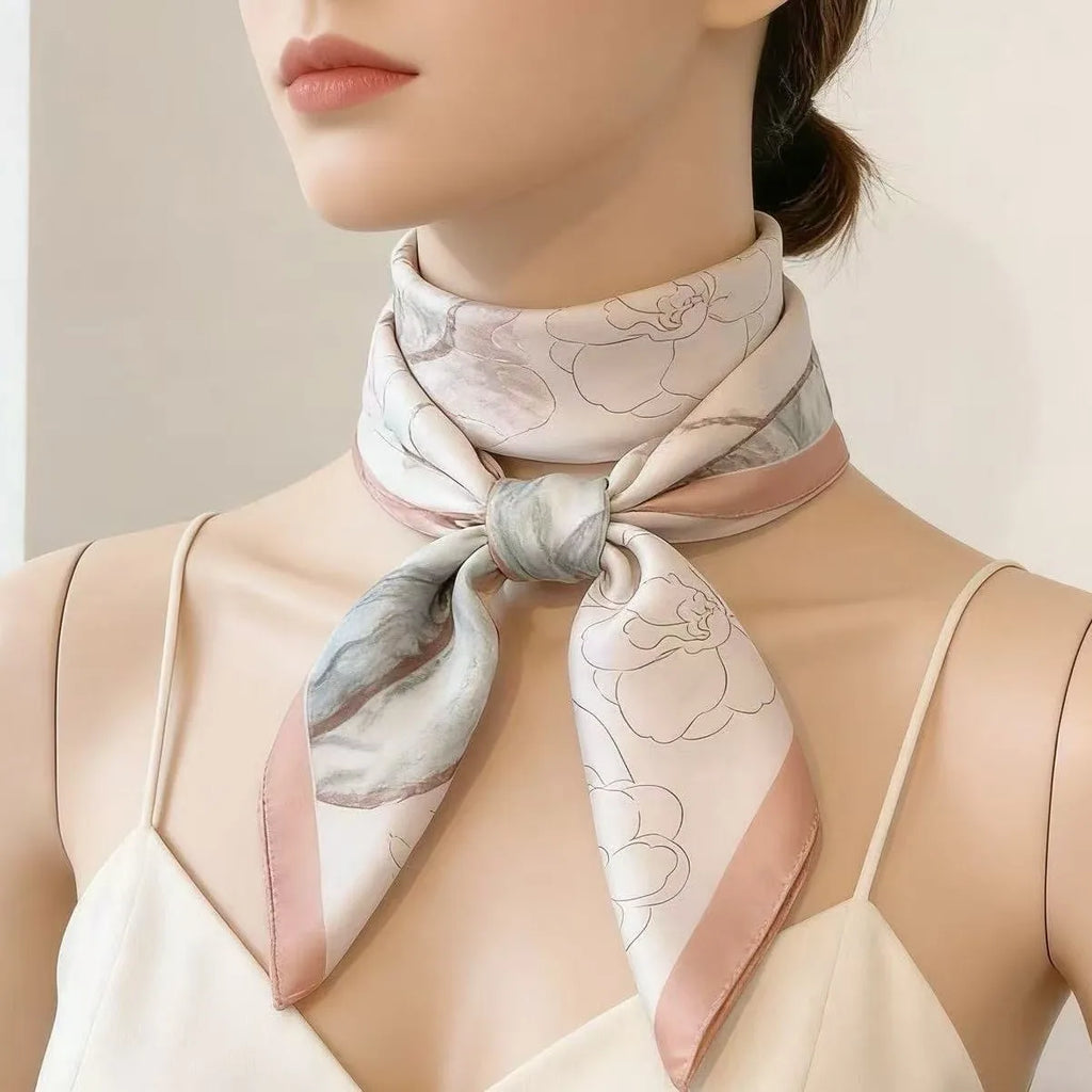 Fresh Elegant Print Silk
