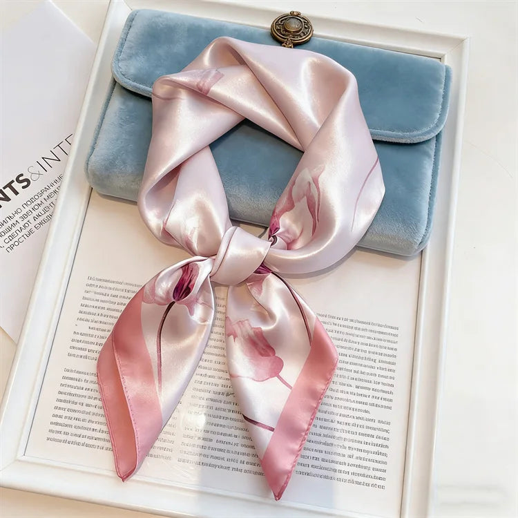Fresh Elegant Print Silk