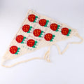 Womens triangle knit scarf strawberry headband hair cute girl accessories crochet head scarf