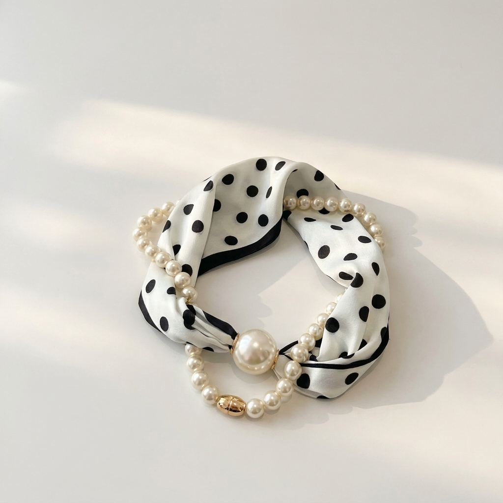 Pearl Chain Twilly Scarf